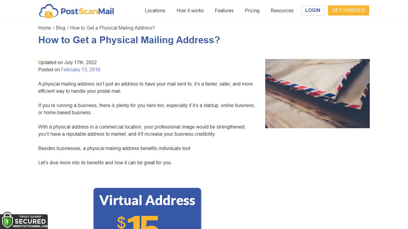 How to Get a Physical Mailing Address? | PostScan Mail